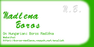 madlena boros business card